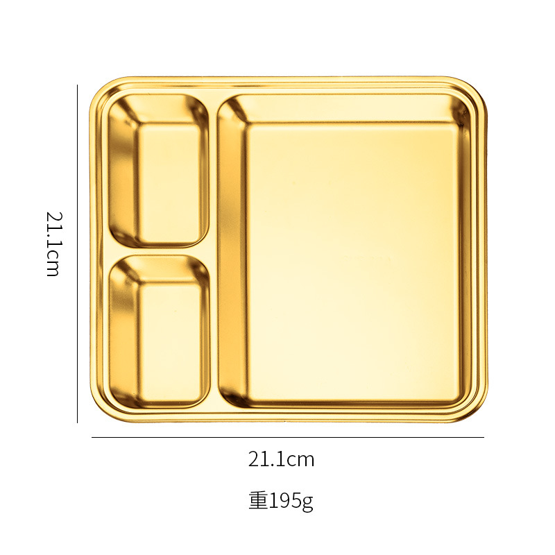 304 plato de acero inoxidable estilo coreano creativo de salsa de barbacoa plato multipropósito de bocadillos plato de comedor de partición de buffet