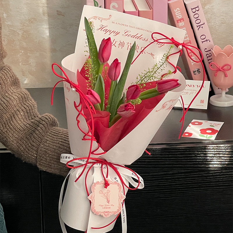Festival de la diosa pequeño ramo de flores papel de embalaje de flores nuevas creativas red arco de flores flores materiales artesanales