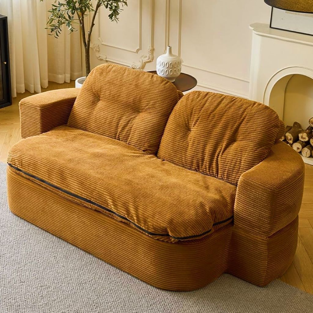 Vacuum Compression Retro Fabric Kangaroo Sofa Bed Small Apartment Living Room Home Folding Double Dual-Use Module Sofa