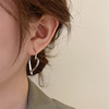 Metal small design retro universal earrings, trend of season, simple and elegant design