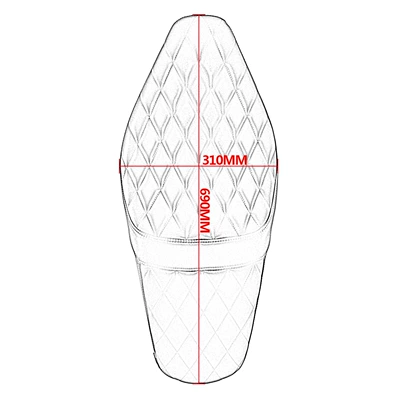 seat cushion, front and rear — Motorcycle cushion
