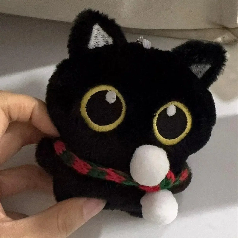 Милый маленький черный котик-подушка-плюшевые игрушки на праздники и дни рождения для девочек HHNiu