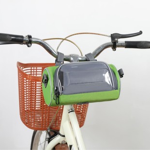 Cross-border Hot Mountain Bike Handlebar Bag Riding Headbag Outdoor Waterproof Oxford Cloth Touch Screen Mobile Phone Storage