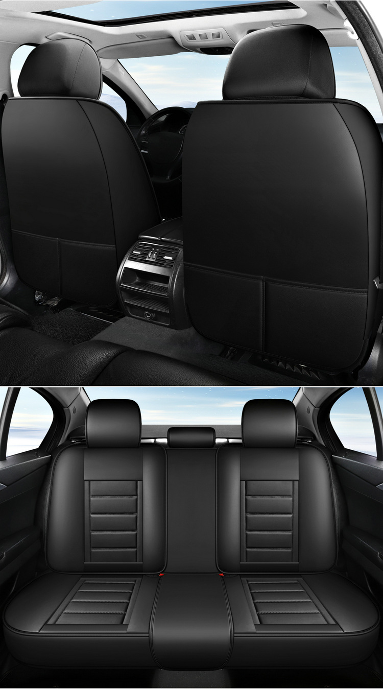 Cross-border New Full Leather Car Cushion Four Seasons Universal Seat Cover Full Surrounding Seat Cover Comfortable Seat Cushion for Trolley