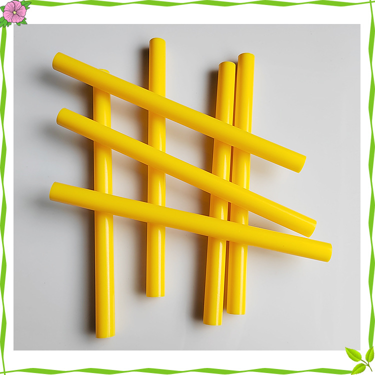 厂家直供pp塑料管黄色吸管装配件PP食品级塑胶件可长期使用吸管