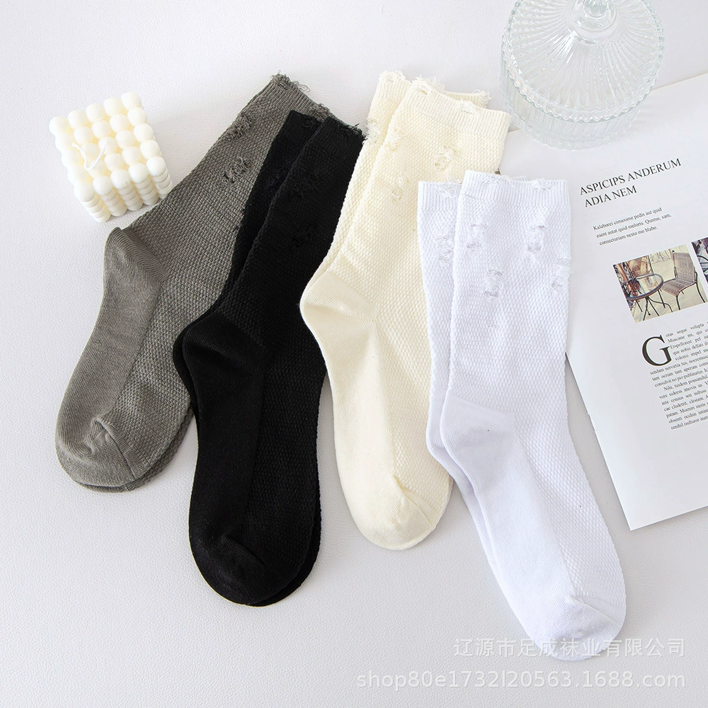 Knee Socks Tide mid-length, thin breathable summer, one size (beige/gray/white/black)