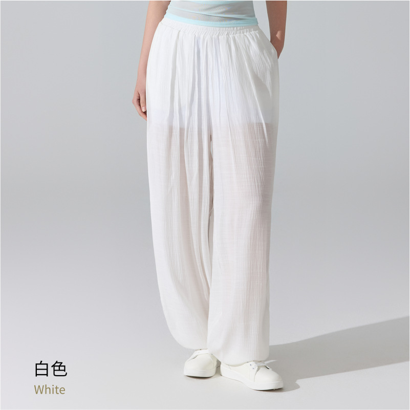 Pantalones sueltos transfronterizos europeos y estadounidenses Pantalones de baile de pilates para correr Pantalones de gimnasio Pantalones de cintura alta Pantalones de piernas anchas image 10