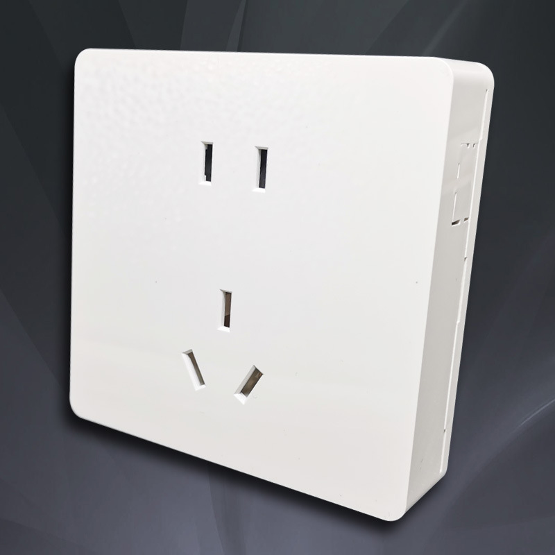 批发新款明装插座加厚5mm底座5孔插座无底盒工地用墙壁二三极插座