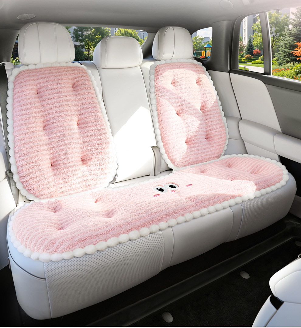 New plush car seat cushions, seat covers, and pillows for car seats