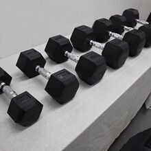六角哑铃实心铸铁男士健身家用电镀防滑包胶运动健身房专用