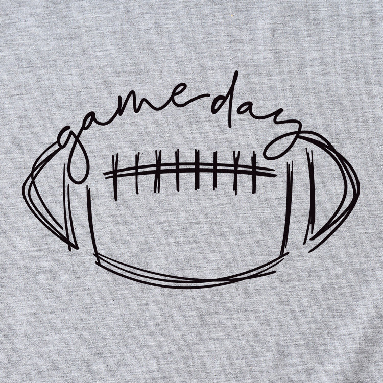 Deseo europeo y americano Amazon Comercio exterior transfronterizo Día del juego divertido rugby patrón casual de manga corta para mujer