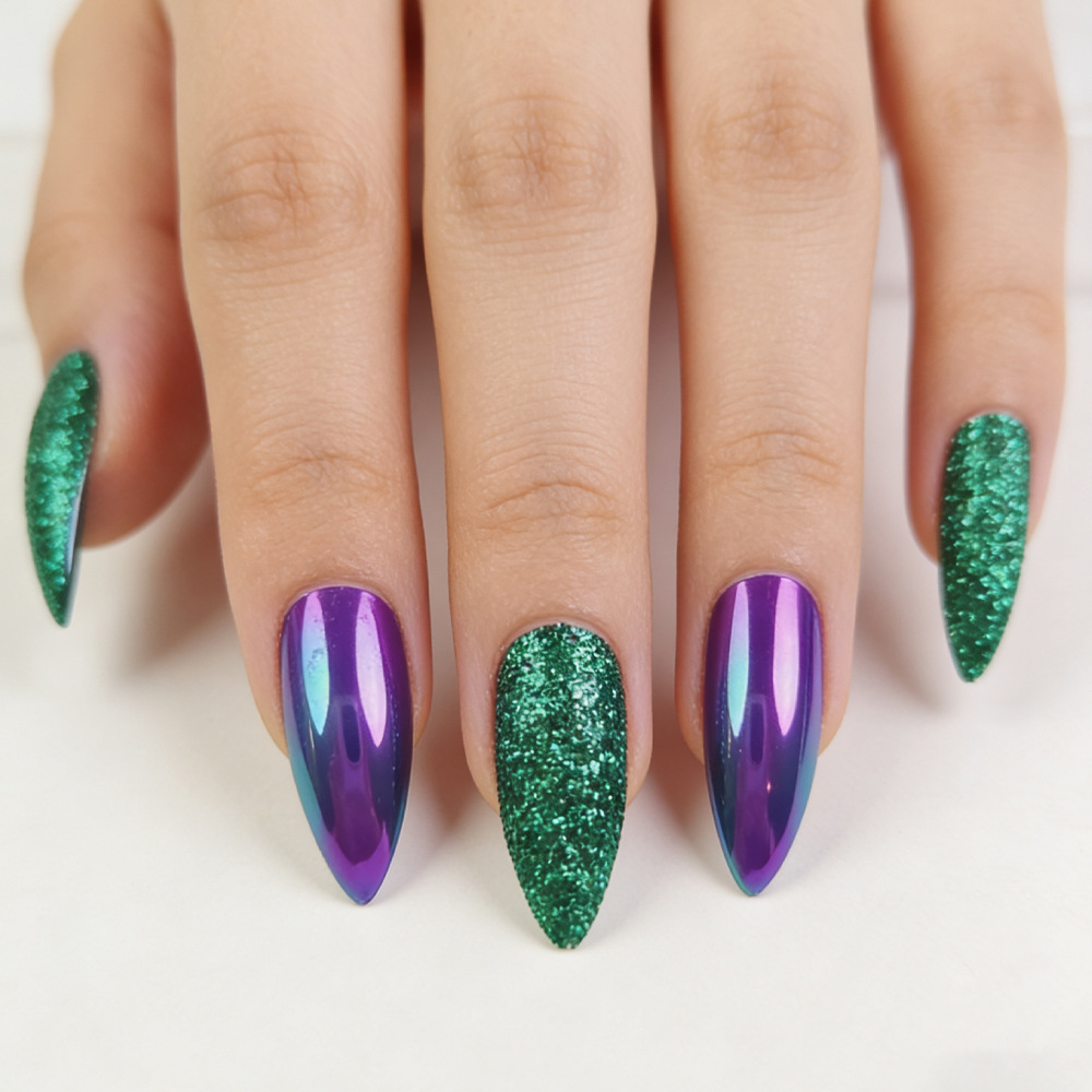 Uñas de uñas largas portátiles Parche de uñas postizas desmontables Sensación de alto nivel Venta al por mayor de uñas portátiles de venta caliente transfronterizas