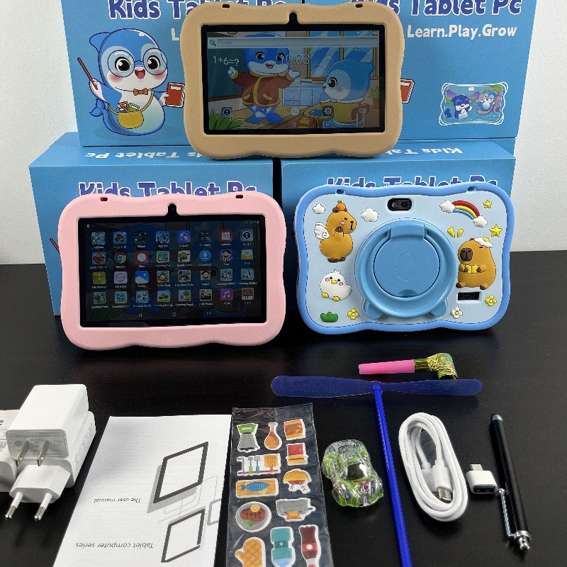 跨境新品KidsTablet儿童学习平板电脑安卓WiFi软件下载游戏爱娃娃