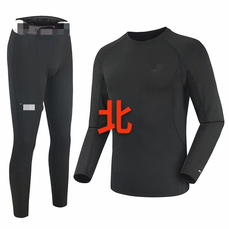 Winter Outdoor Cycling Sports Thermal Intimates Set for Men's Running Fitness Ski Function Breathable and Quick-Drying