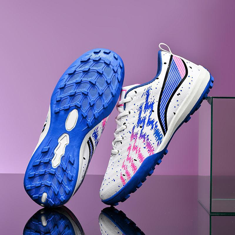 Zapatillas de Fútbol Infantil Tallas 31-40 con Tacos Suaves de Cuero y Caucho, para Entrenamiento en Terreno Duro