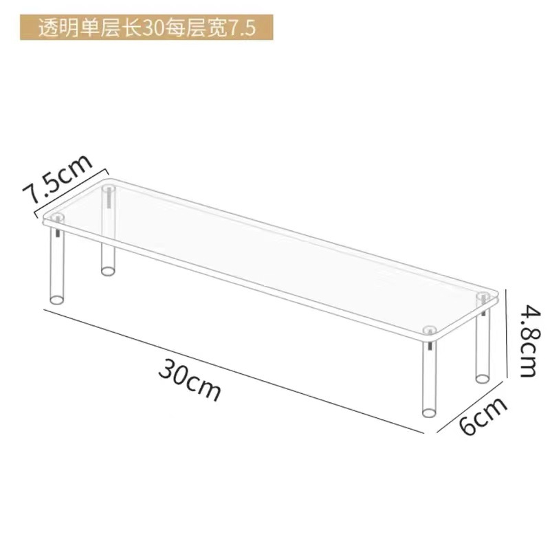 Acrílico de tres capas hechas a mano muñeca burbuja Matt Doll Jasmine cosméticos trapezoidal cartera joyería soporte de exhibición