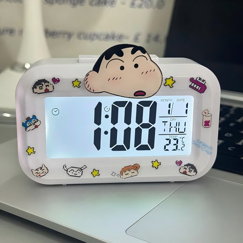 かわいい Jiyikawa 人形装飾ミニ目覚まし時計学生寮多機能タイミングベッドサイド時計目覚まし時計|undefined