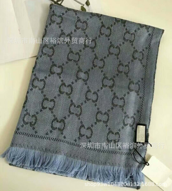 双G大牌围巾家高品质经典双面羊绒围脖秋冬网红专柜同款羊毛披肩|undefined