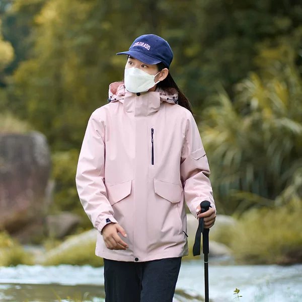 Mountain-Style Jacket for Women, Three-In-One Water-Resistant, Windproof and Warm Two-Piece Set for Men, Suitable for Cycling, Trekking, and Mountaineering