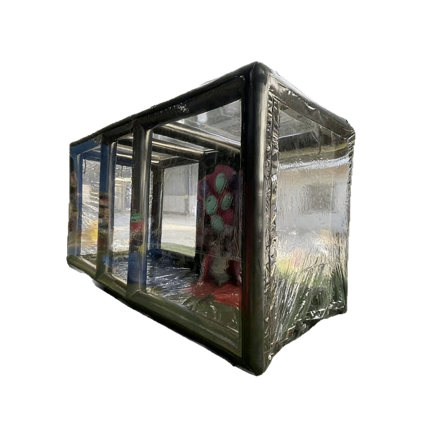 Carpa de estacionamiento inflable al aire libre tipo garaje móvil cubierta de automóviles de exhibición móvil tipo conveniente tienda de aire cerrada a prueba de polvo