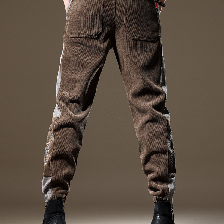 Pantalones casuales negros, pantalones sueltos de marca de moda para hombres, 2024 otoño e invierno, nuevos pantalones de vestir Maillard, tendencia masculina