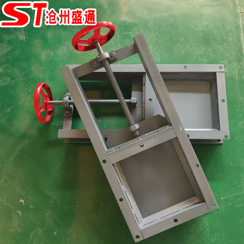 雨水井手动方口闸板阀 dn600碳钢法兰手动插板阀 电动插板阀