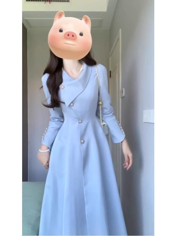 法式温柔风高级感长款收腰修身风衣小众时尚气质感外套女2025秋季|undefined