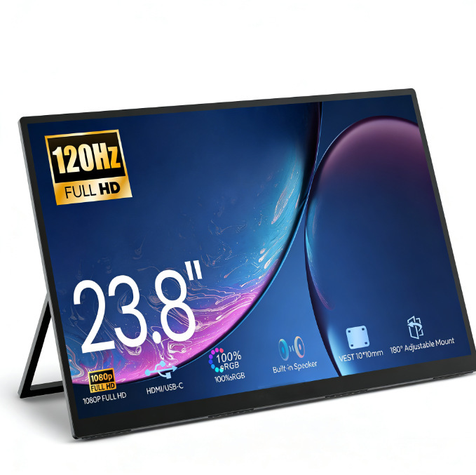 23.8-Inch 120Hz Large-Screen Portable Monitor Computer Notebook External Expansion Screen Secondary Screen Mobile Screen