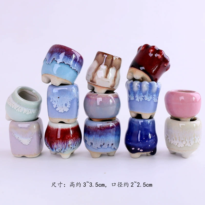 Мини мясистый цветочный горшок керамогранит дышащий супер листовка большой палец бассейна