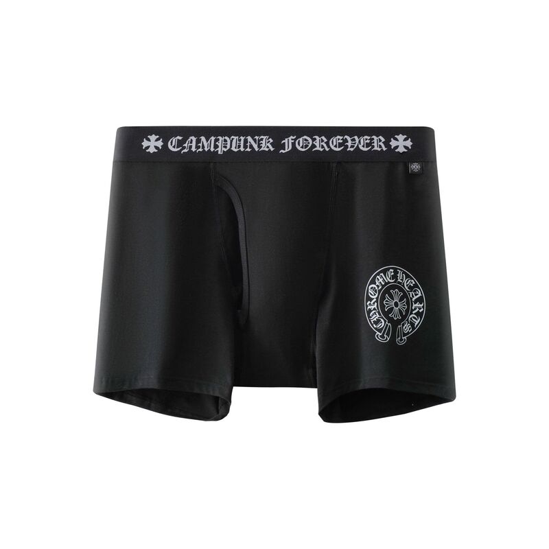 Classic Cross-Shaped Men's Underwear, Pure Cotton Sports Boxer Briefs with Print, Hip-Hop Trendy Brand, Men's Boxer Briefs Wholesale Dropshipping