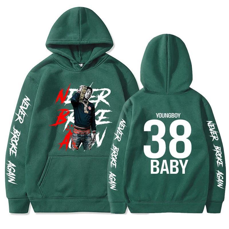 Never Broke Again Hoodies Men Fashion YoungBoy Graphic Print