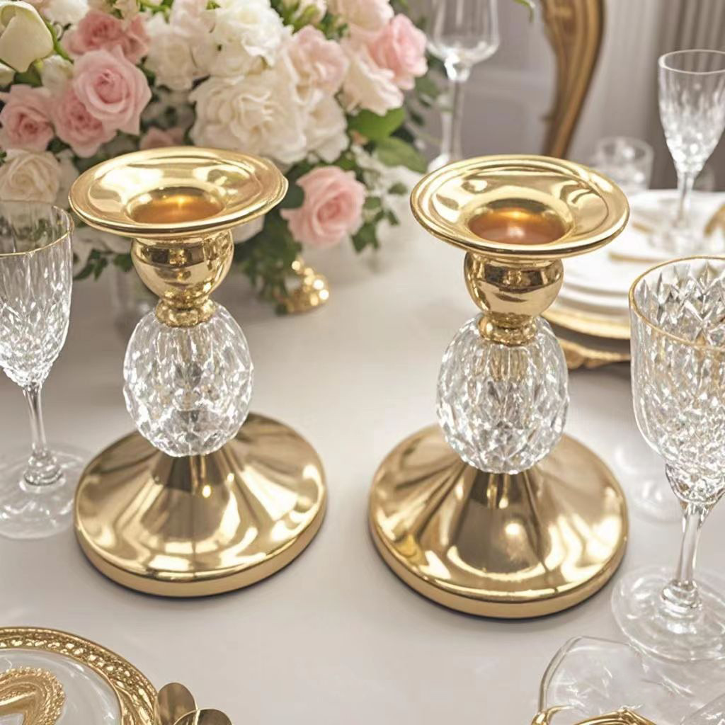 Candelaria nórdica simple candelabros de hierro forjado candelabros de bodas decoraciones de atmósfera romántica taza de velas lotes