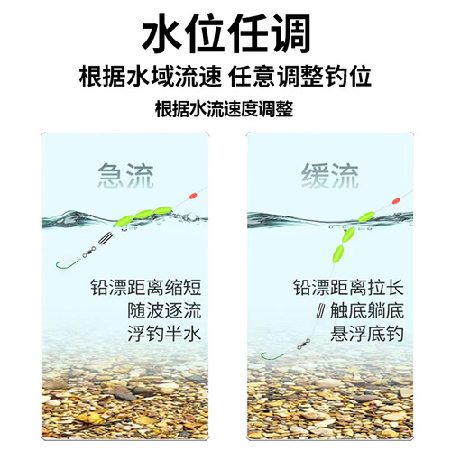 Traditional Seven-Star Drifting Stream Fishing Line Set for Small Mouth Carp and Minnows, Specifically Designed for Small Fish and Items, with Main Line Set Ready to Use