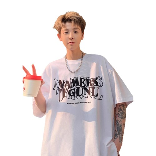 White Pure Cotton Short Sleeve T-Shirt for Men - Summer 2025, American Style Trendy Loose Casual Half-Sleeve Top