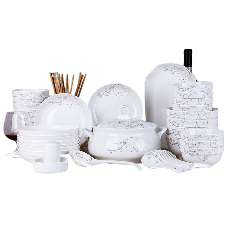 Ceramic tableware for home use, set, simple and elegant design, wholesale