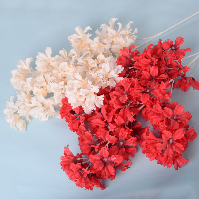 白杆飄雪櫻花仿真花假花人造花婚慶酒店吊頂拱門路引裝飾絹花批發