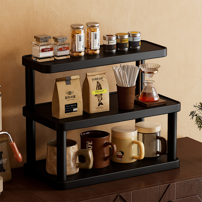 Cross-border delivery of integrated wall-mounted sideboard storage cabinet for home use, living room storage cabinet, large-capacity kitchen tea and wine rack