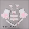 Seven -piece white set of cat claws white