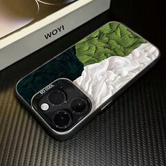 Apple 16Promax 携帯電話ケースに適した 3 色の油絵パーソナライズされたバイタリティ ケース iPhone15/14/13 ヨーロッパとアメリカ 12