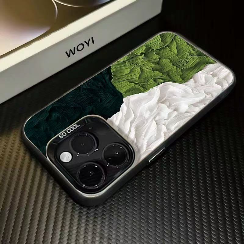 Apple 16Promax 携帯電話ケースに適した 3 色の油絵パーソナライズされたバイタリティ ケース iPhone15/14/13 ヨーロッパとアメリカ 12|undefined