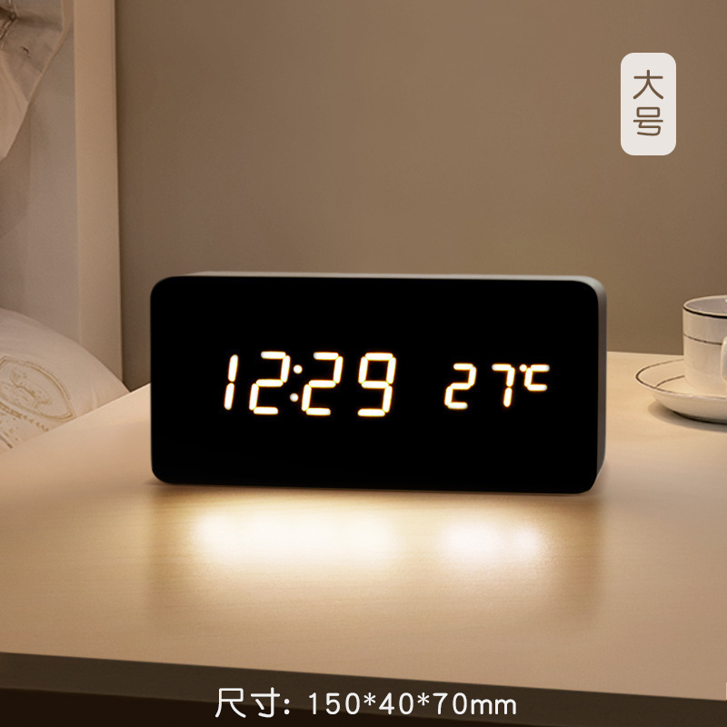 電子スマートデジタル時計リビングルームテレビキャビネット充電時計デスクトップデスクトップ壁掛け学生目覚まし時計ハイエンド装飾品|undefined