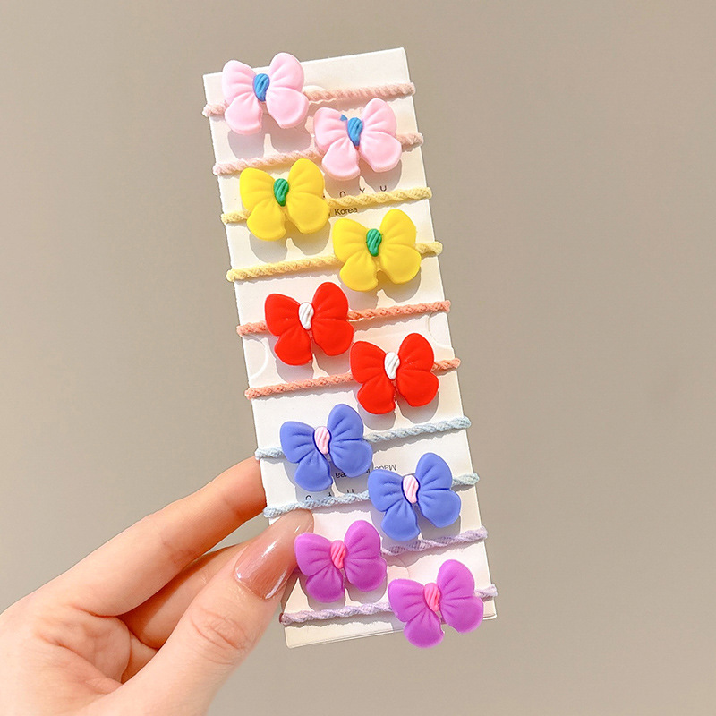 Ligas de cabello elásticas para niñas, colores de caramelo, suaves y resistentes, accesorios infantiles