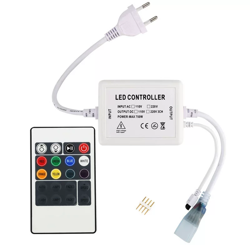 Wireless light strip, LED lamp, controller, 220v, 20 keys, remote control