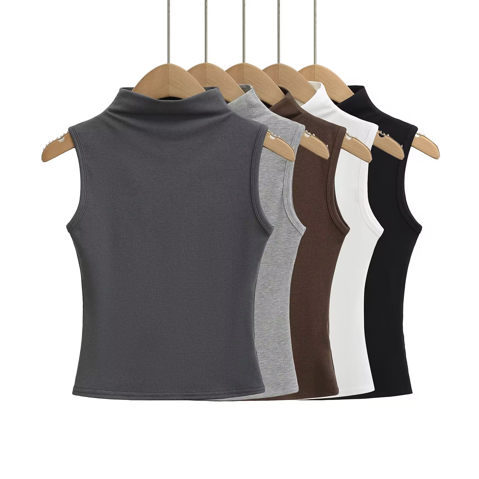 Summer retro solid color sports vest