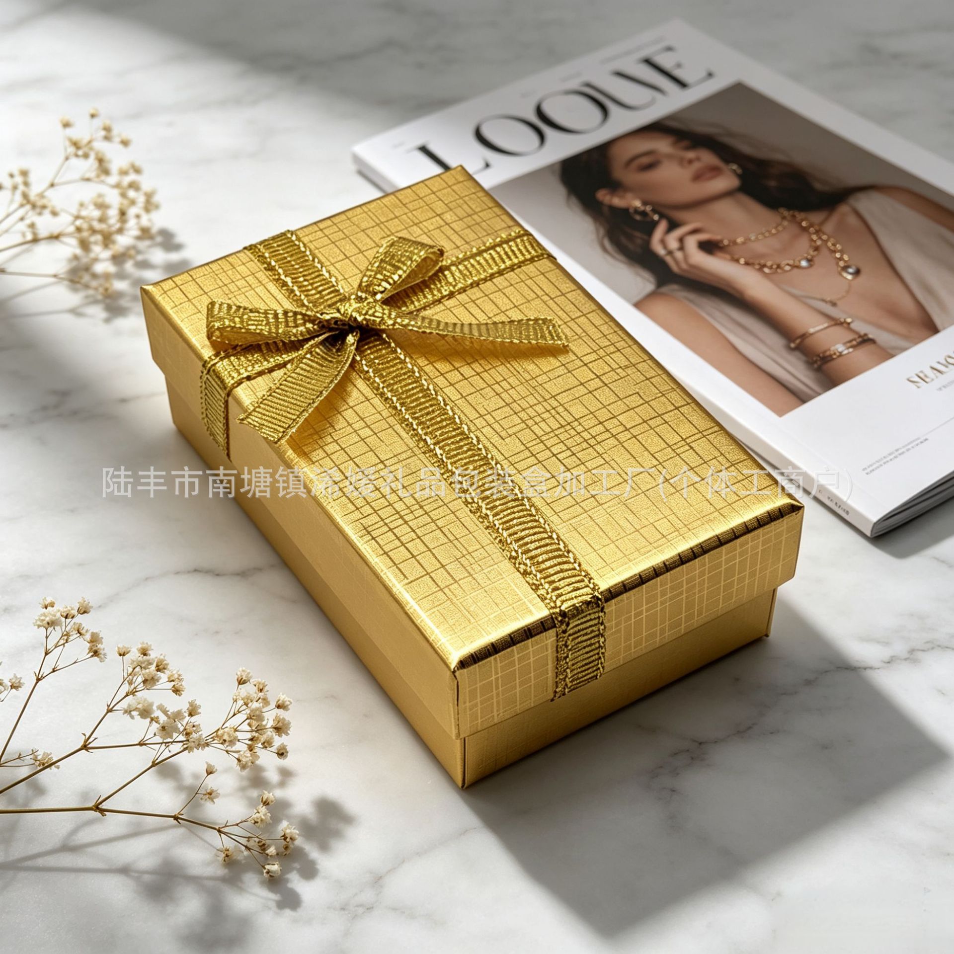 5 * 8 cajas de embalaje de joyas de lazo dorado y plateado, collares, pendientes, pulseras, cajas de regalo generales al por mayor