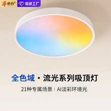 天境光全光谱色域动态护眼书房多彩色氛围卧室晴空吸顶灯中山灯具
