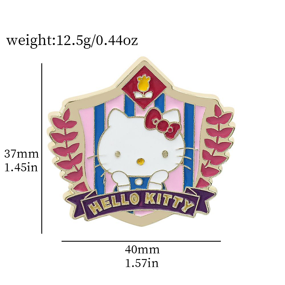 Venta caliente cien Sanrio serie de metal broche de dibujos animados coolomi Yugui perro KT gato todo-fósforo de moda insignia