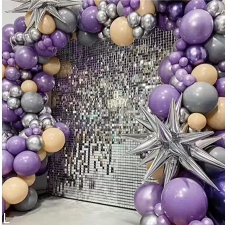 佰金亮片风动扣板背景墙装饰闪亮锁扣风动板风动片舞台派对