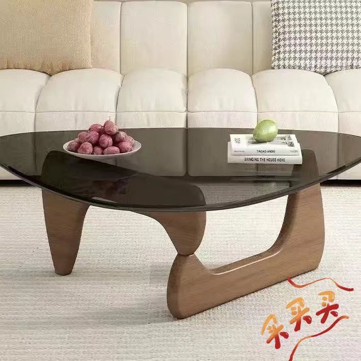 +업그레이드된 회색 유리+호두색 다리++