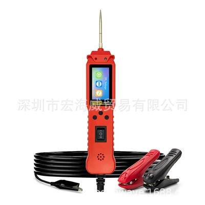 Cross-Border P200 Circuit Tester Oscilloscope Multimeter Test Lamp Load Tester Automotive Scanner Frequency Pen (Avtomobil diaqnostika alətləri) - p200-red-2m